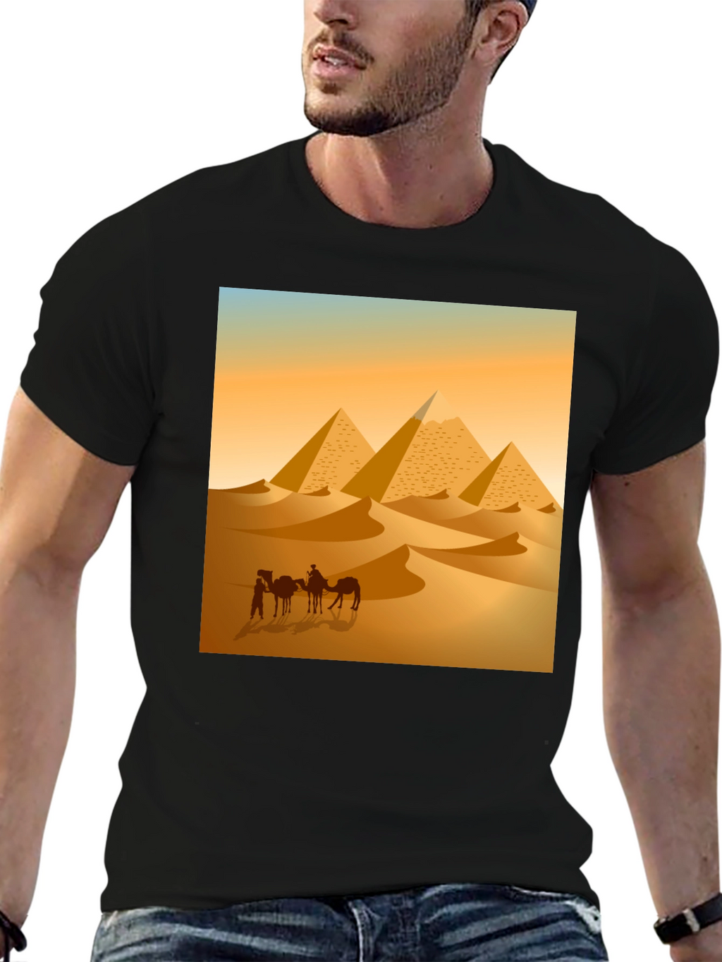 Egyptian Pyramid Desert Graphic Tee
