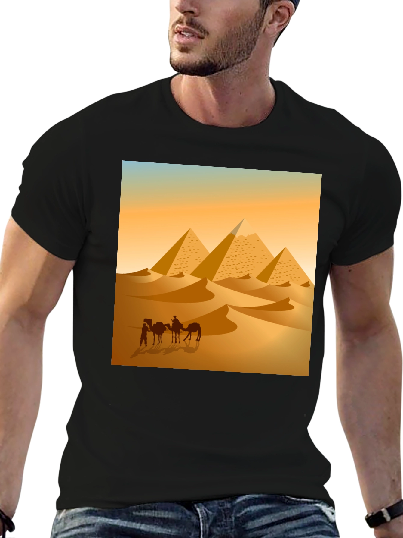Egyptian Pyramid Desert Graphic Tee