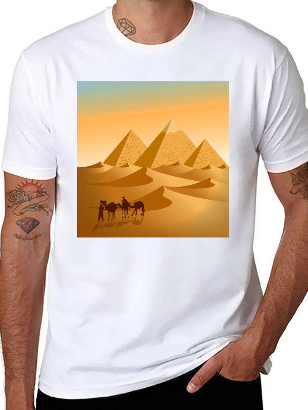Egyptian Pyramid Desert Graphic Tee