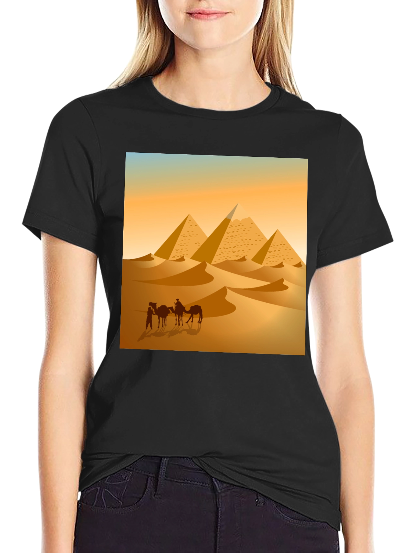 Egyptian Pyramid Desert Graphic Tee