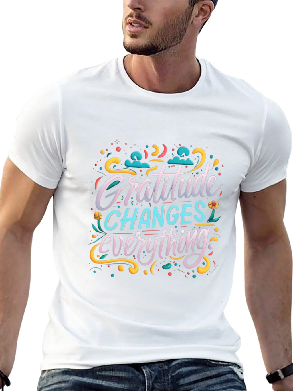 Gratitude Changes Everything Graphic Tee - Black