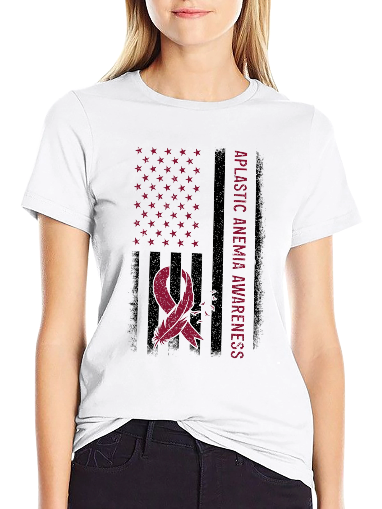 Aplastic Anemia Awareness Flag T-Shirt