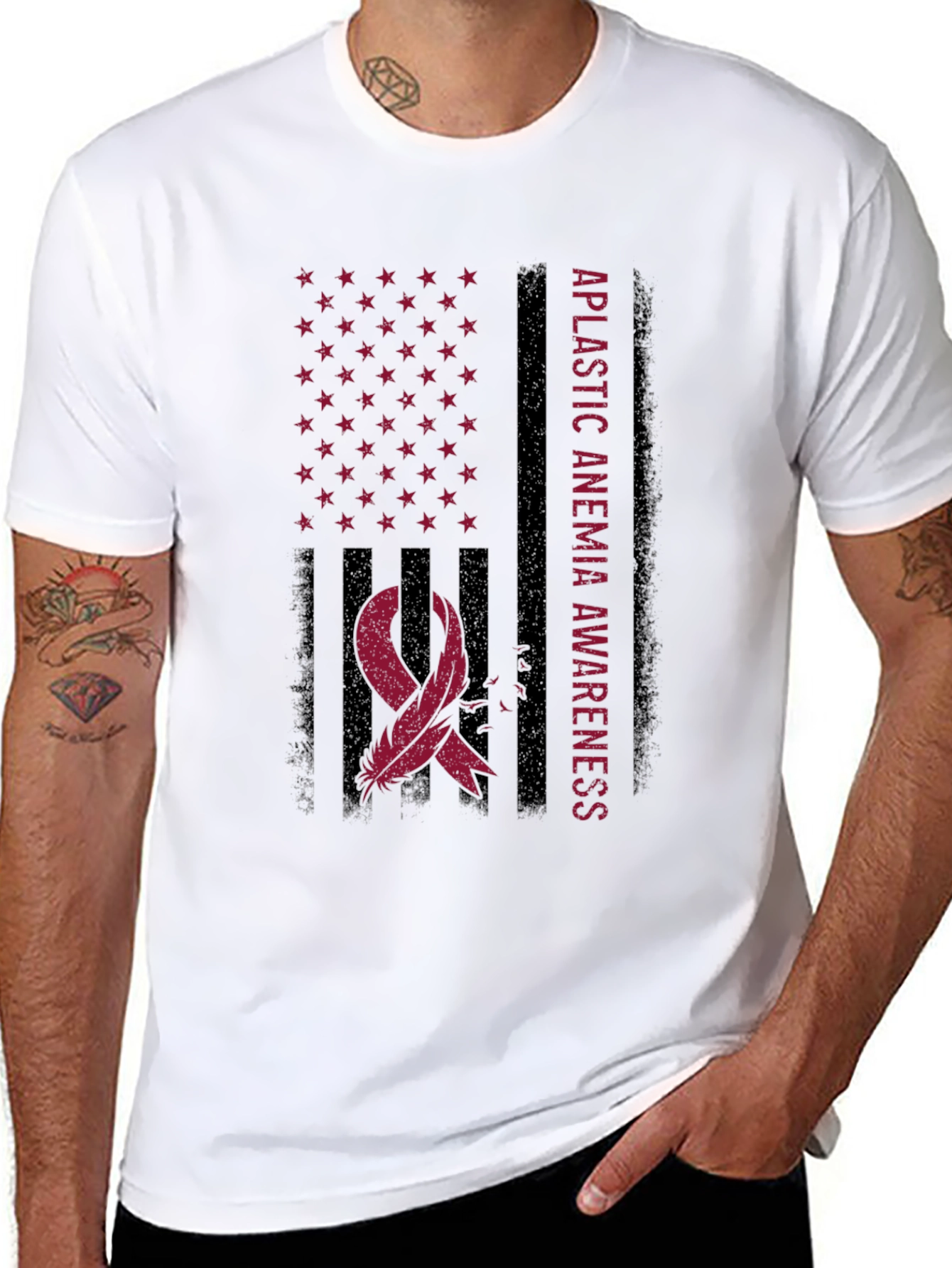 Aplastic Anemia Awareness Flag T-Shirt