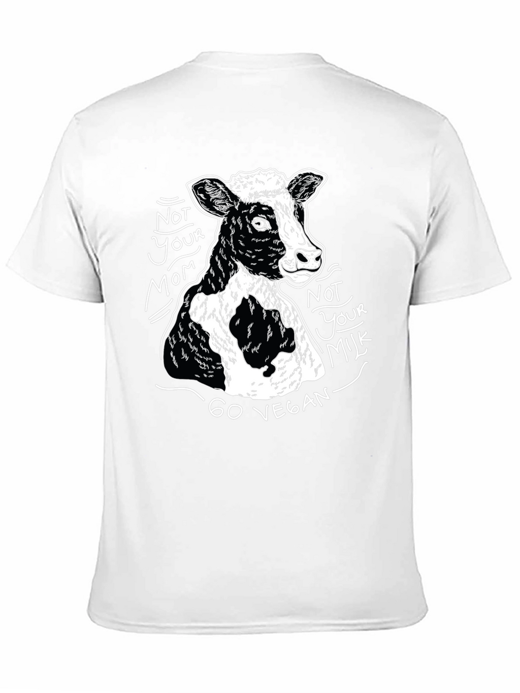Vegan Cow Graphic T-Shirt - Unisex Black Tee