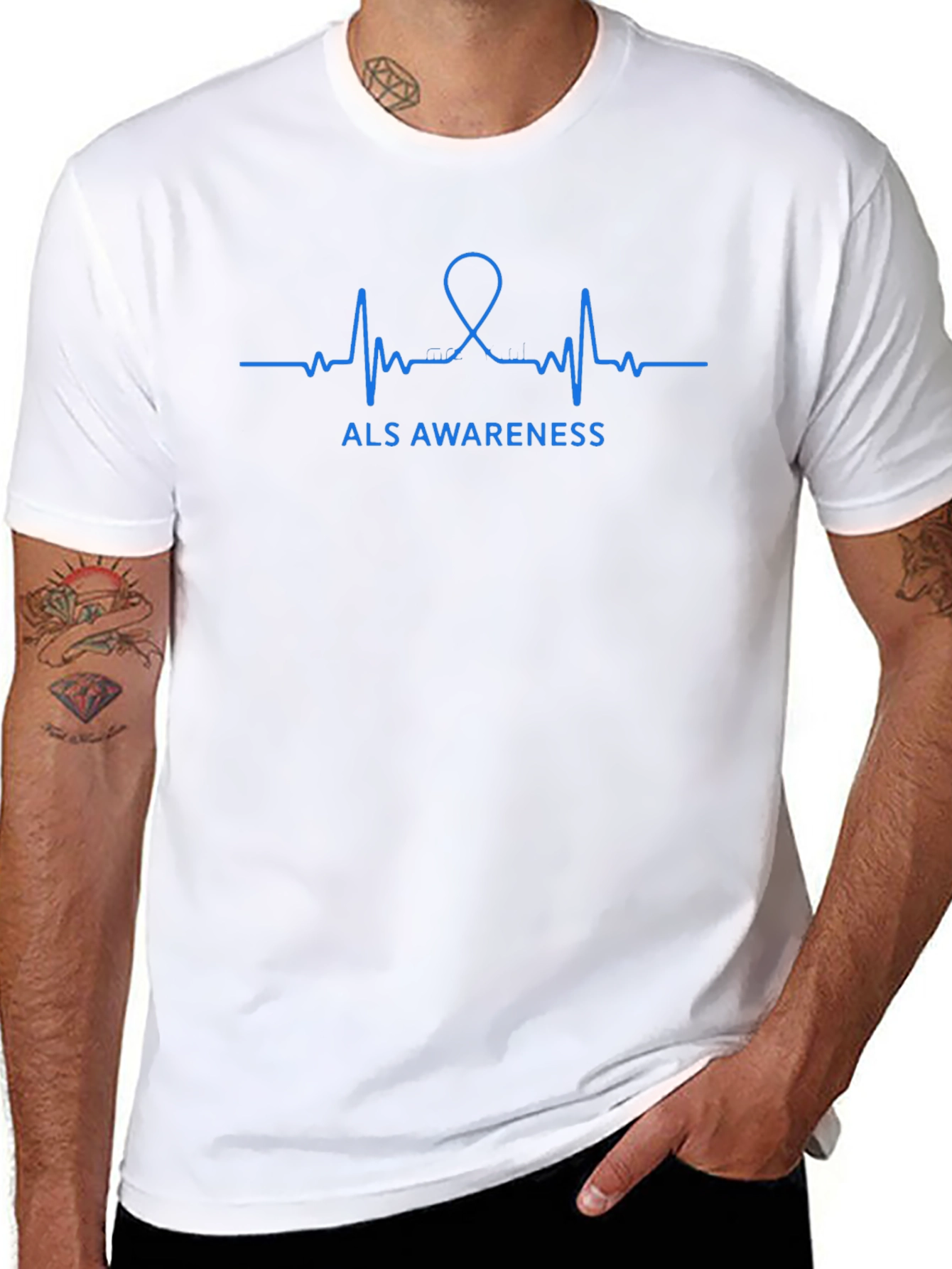 ALS Awareness Heartbeat T-Shirt - Support the Cause!