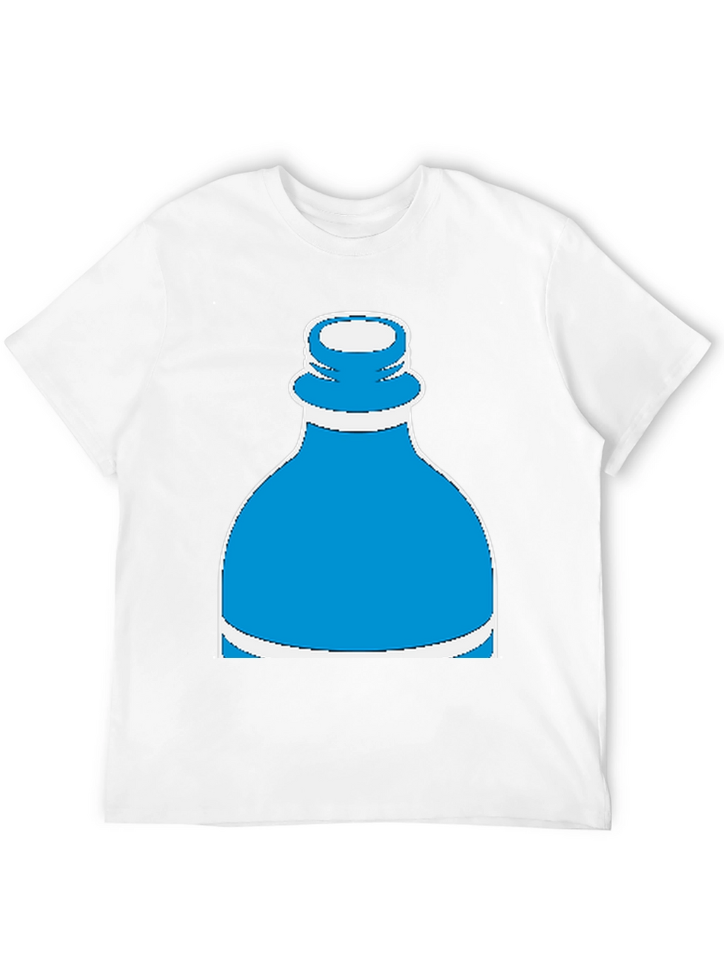 Novelty Water Bottle Graphic Tee - Black