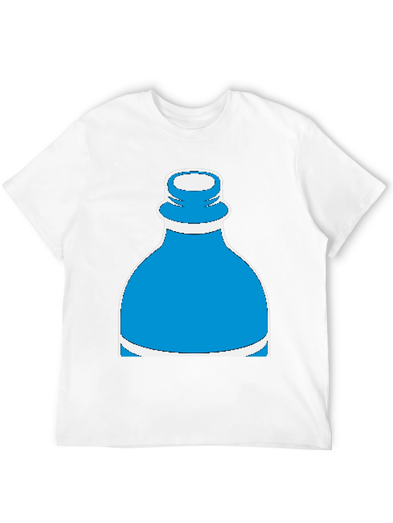 Novelty Water Bottle Graphic Tee - Black