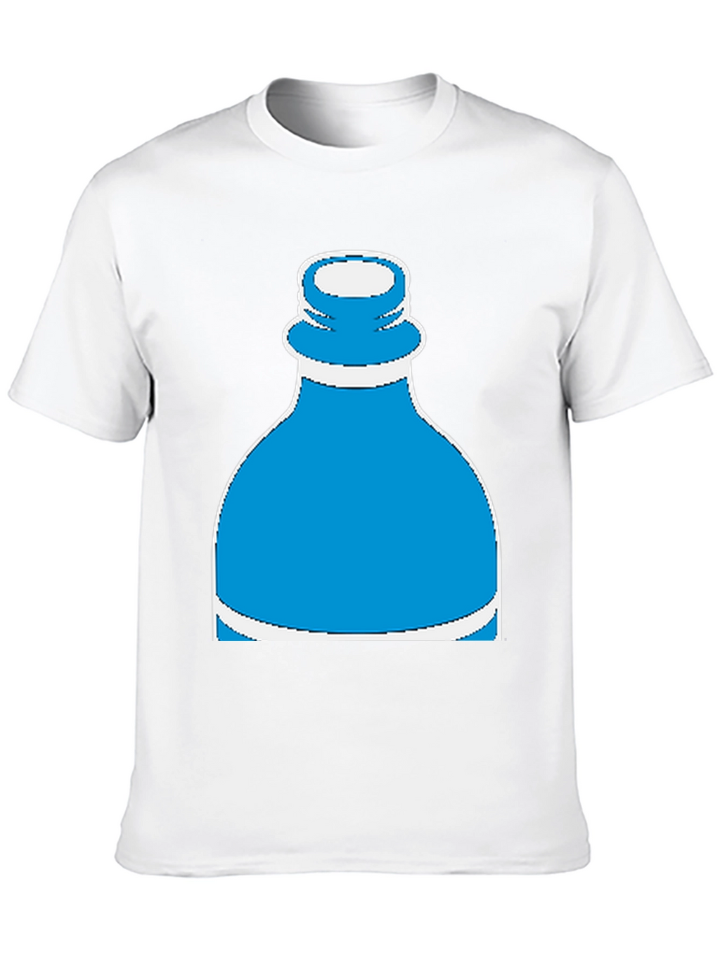 Novelty Water Bottle Graphic Tee - Black