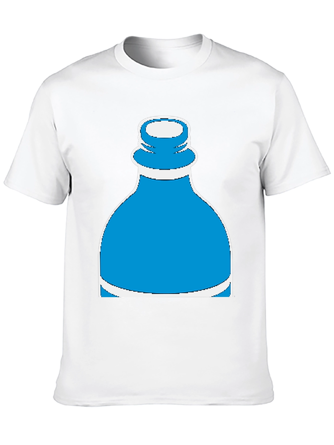 Novelty Water Bottle Graphic Tee - Black