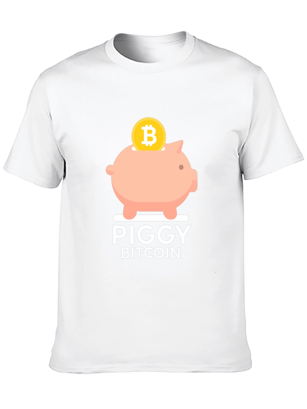 Piggy Bitcoin Black T-Shirt - Crypto Currency Tee