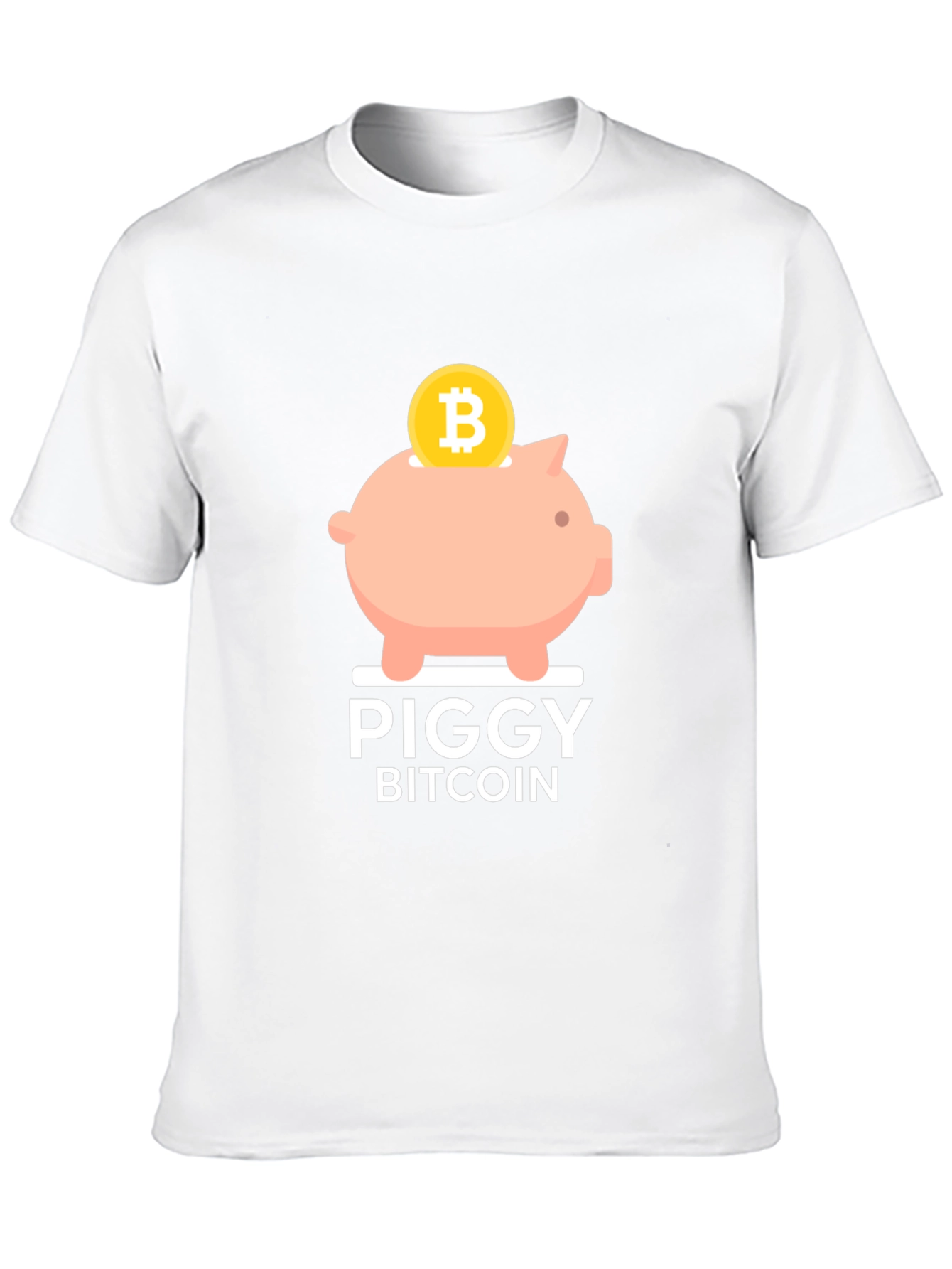 Piggy Bitcoin Black T-Shirt - Crypto Currency Tee