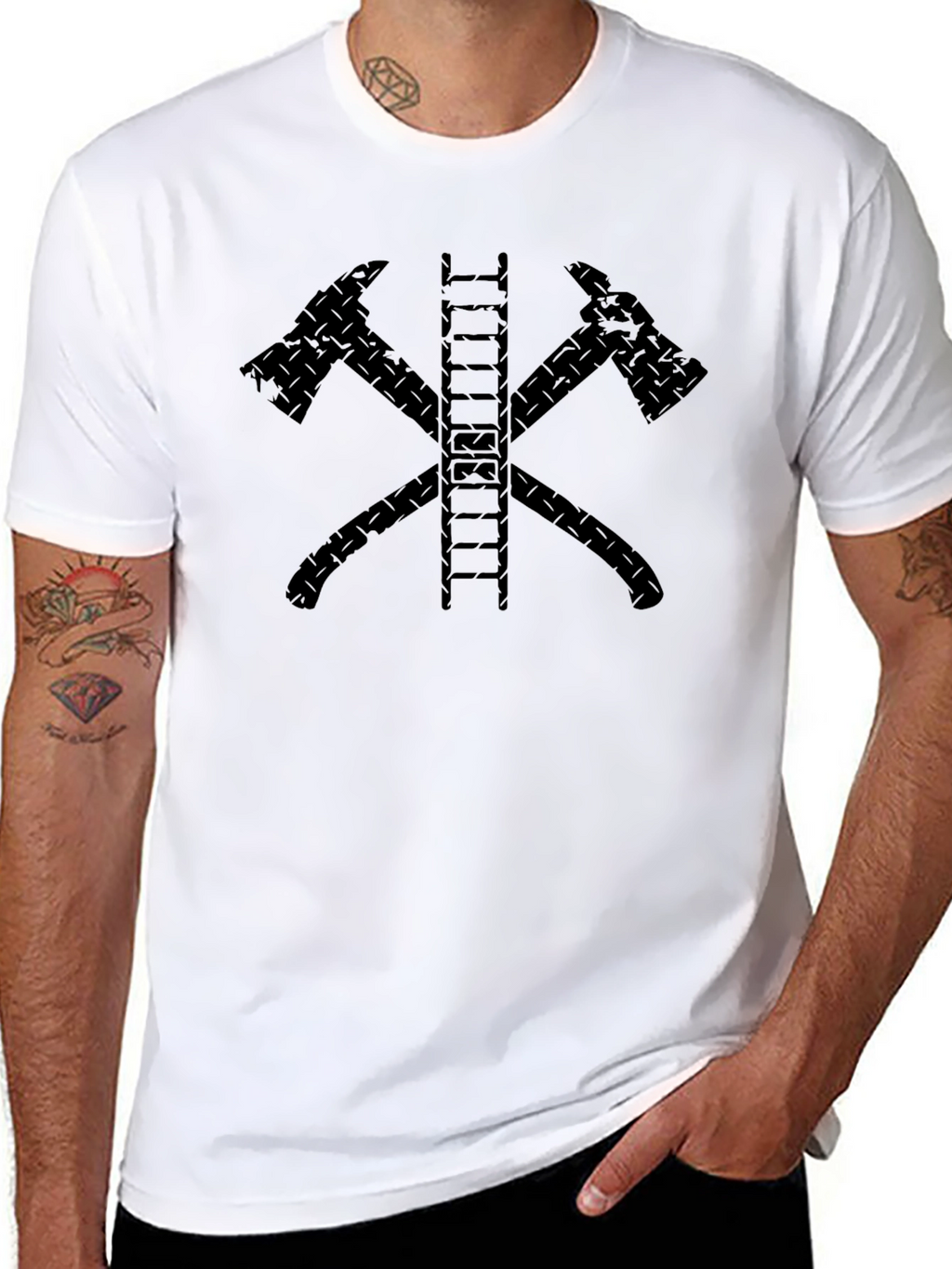 Firefighter Axe Ladder T-Shirt