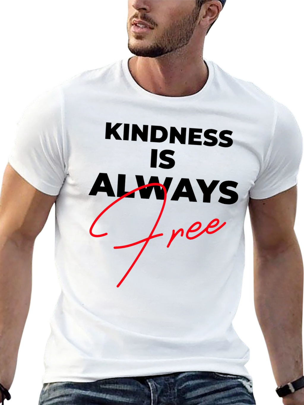 Kindness is Always Free Black T-Shirt