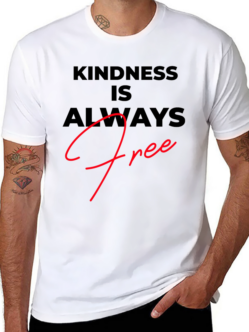 Kindness is Always Free Black T-Shirt