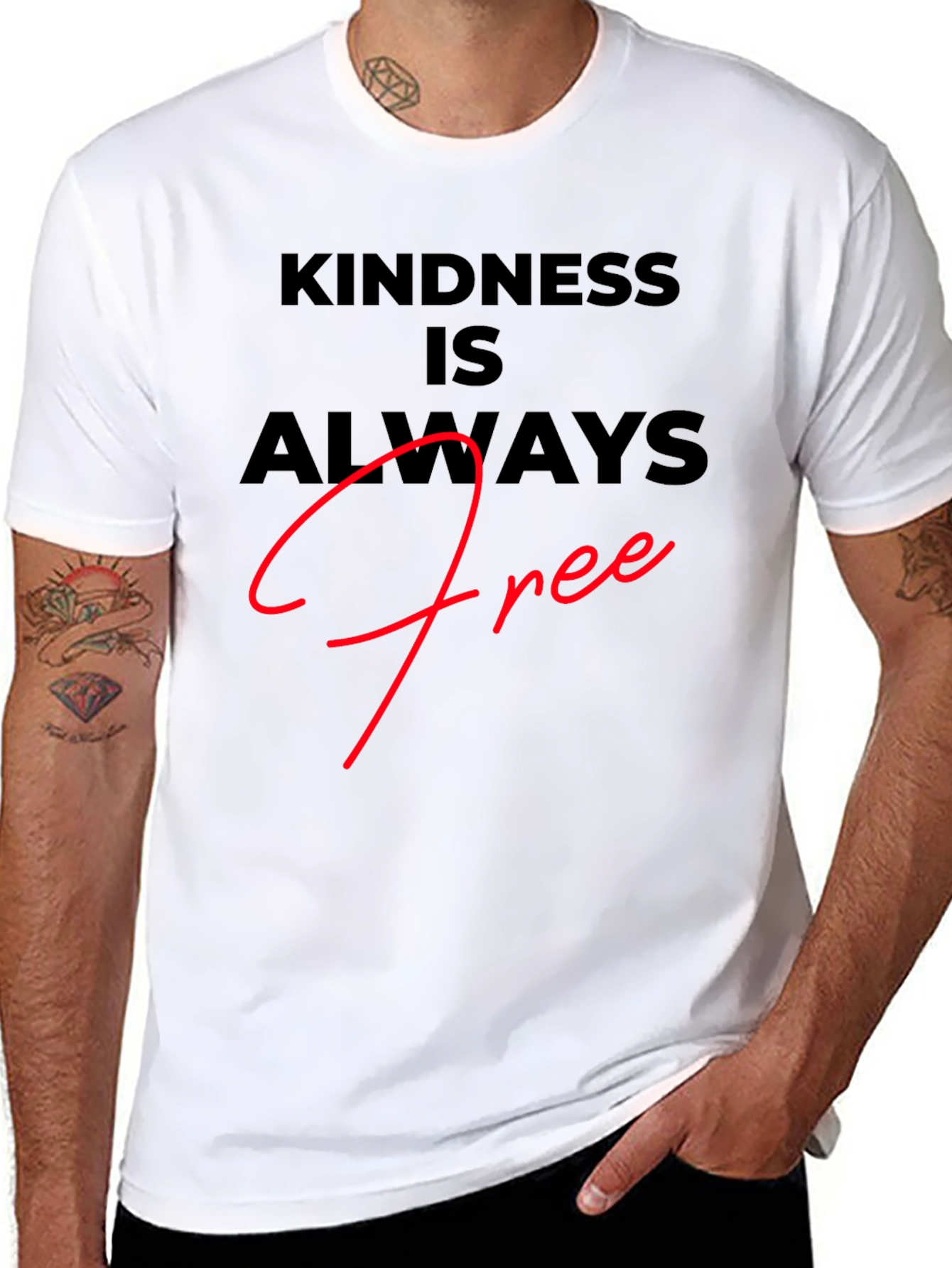 Kindness is Always Free Black T-Shirt