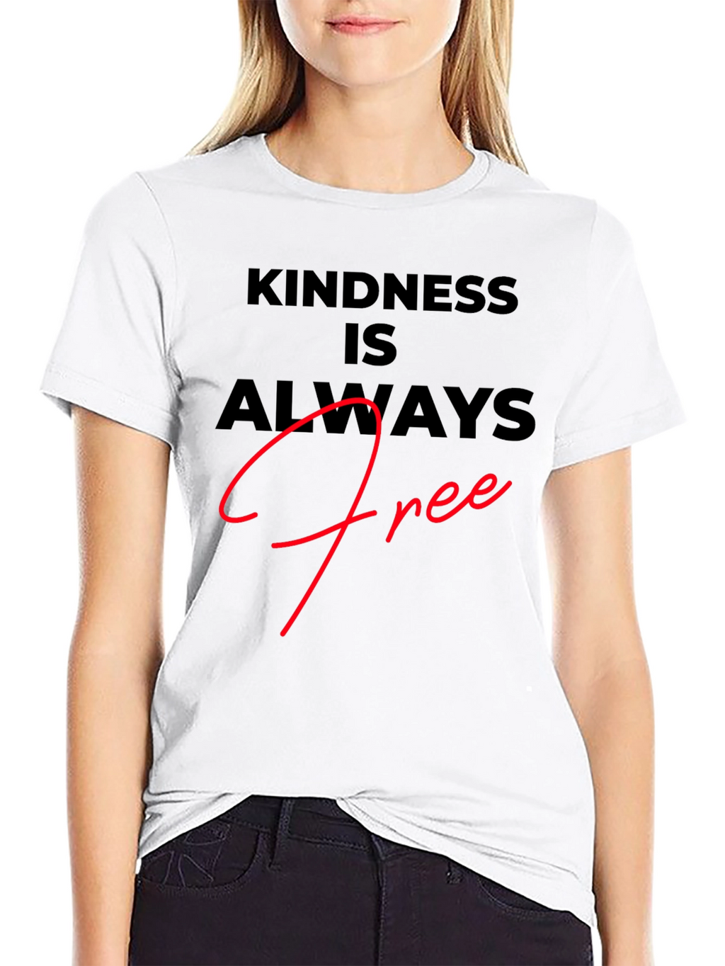 Kindness is Always Free Black T-Shirt