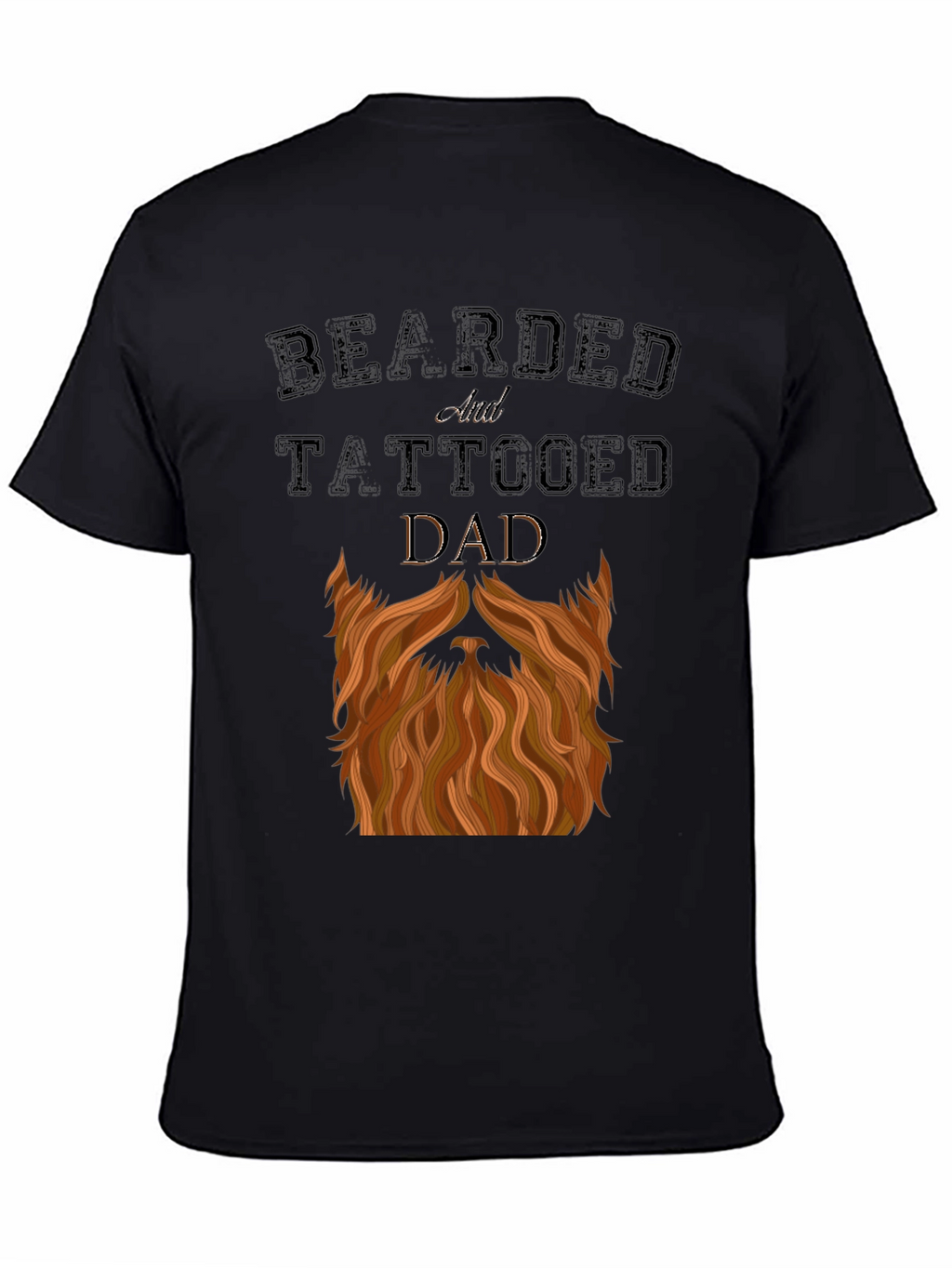 Bearded and Tattooed Dad T-Shirt - Novelty Graphic Tee