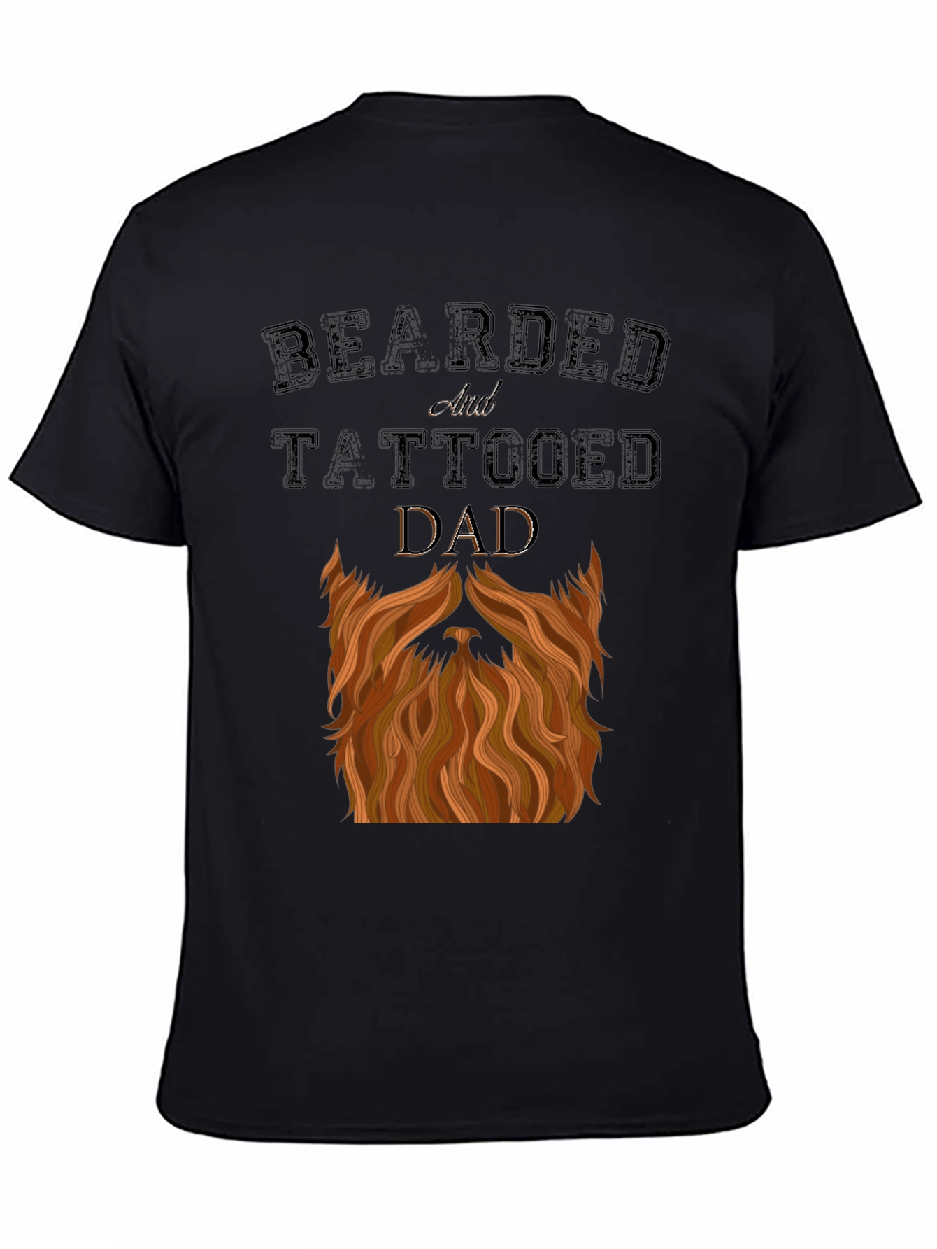 Bearded and Tattooed Dad T-Shirt - Novelty Graphic Tee