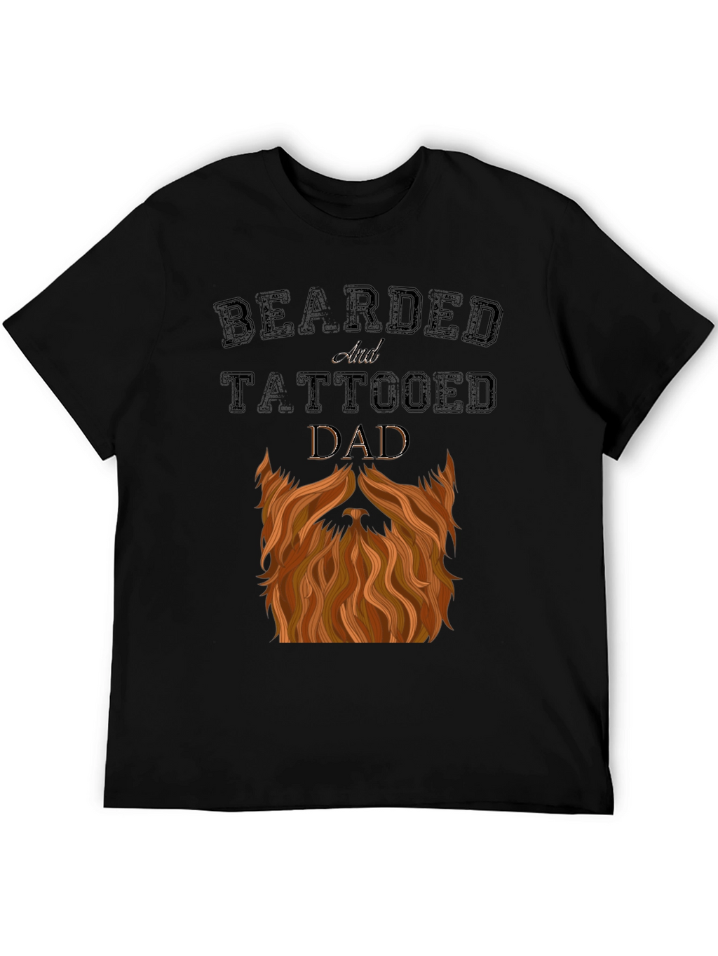 Bearded and Tattooed Dad T-Shirt - Novelty Graphic Tee