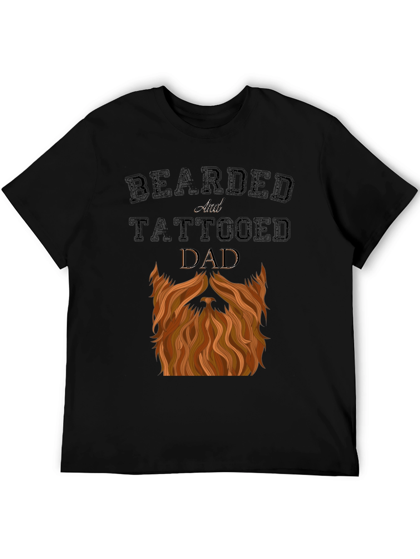 Bearded and Tattooed Dad T-Shirt - Novelty Graphic Tee