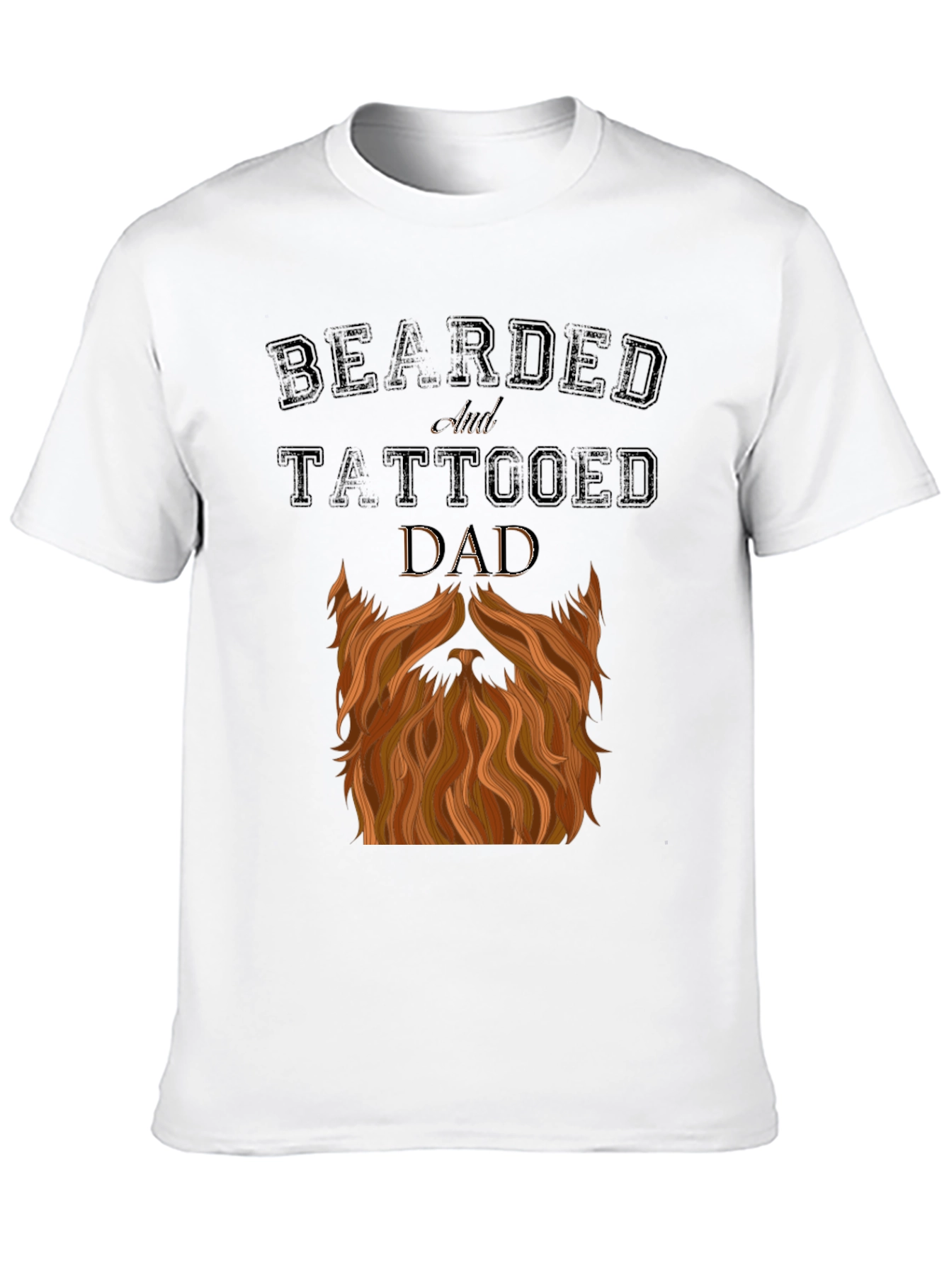 Bearded and Tattooed Dad T-Shirt - Novelty Graphic Tee