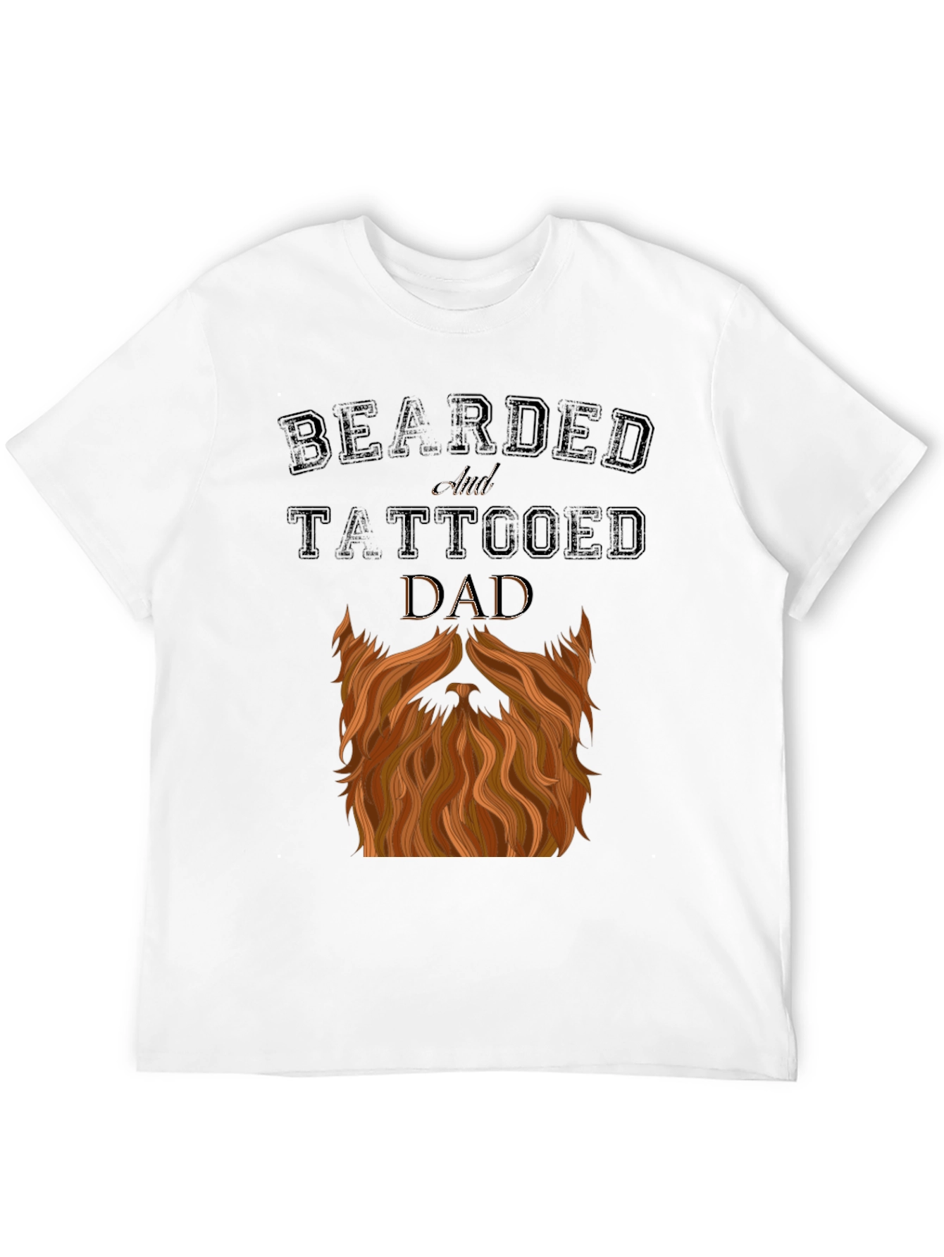 Bearded and Tattooed Dad T-Shirt - Novelty Graphic Tee
