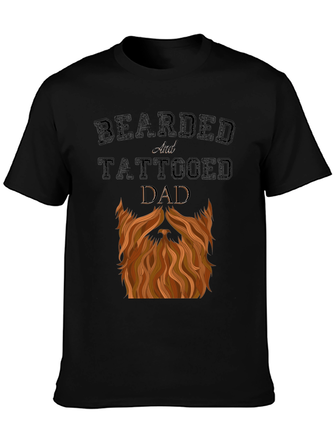 Bearded and Tattooed Dad T-Shirt - Novelty Graphic Tee