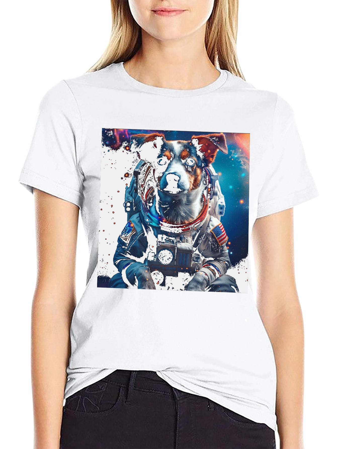 Dog Astronaut Graphic Tee - Space Pup T-Shirt