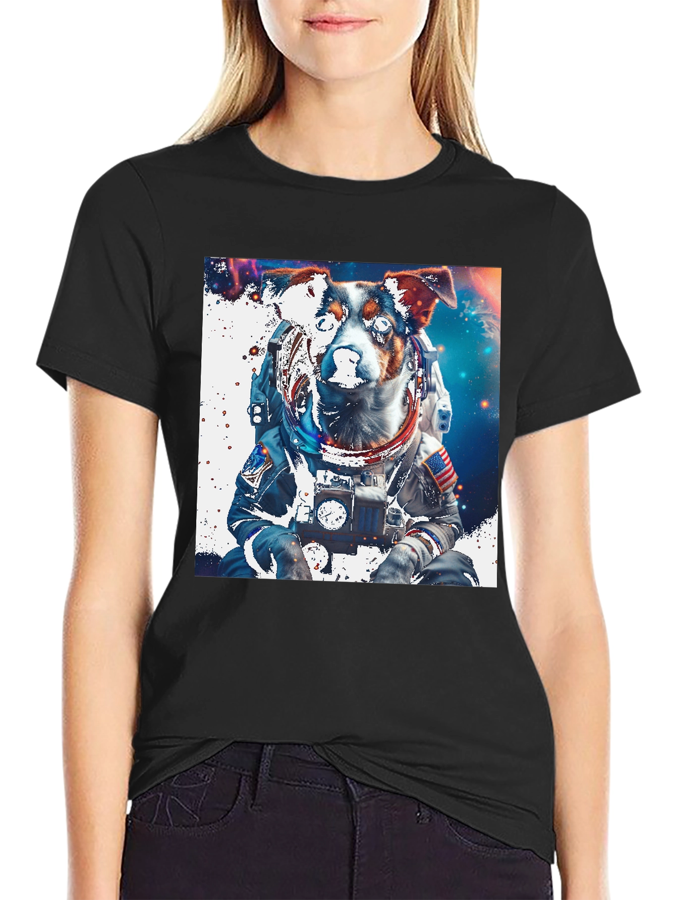 Dog Astronaut Graphic Tee - Space Pup T-Shirt