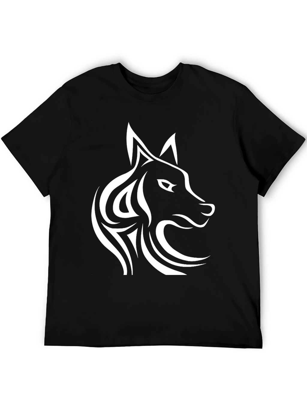 Wolf Graphic Tee - Stylish Mens Black T-Shirt