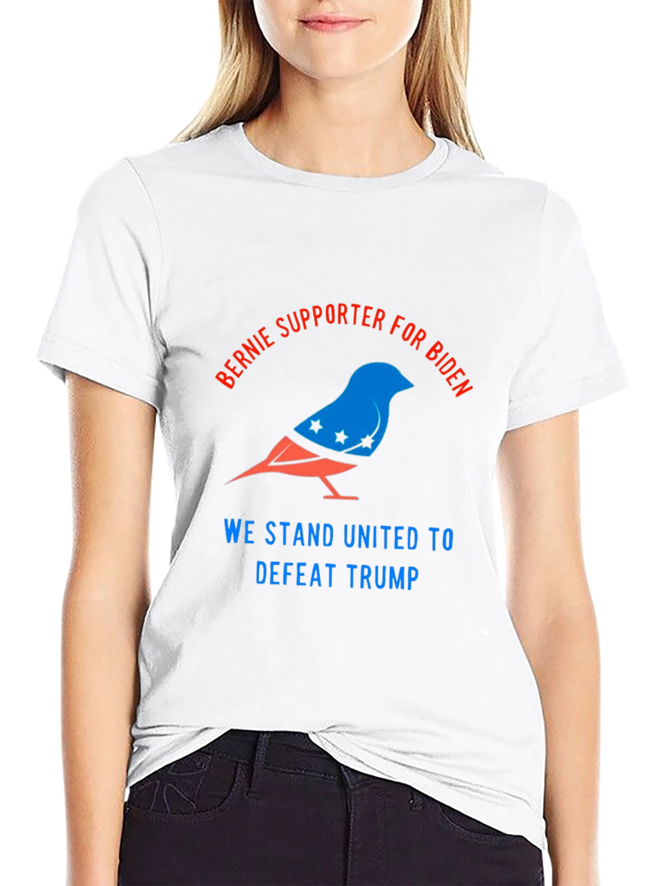 Bernie Supporter for Biden T-Shirt - Defeat Trump