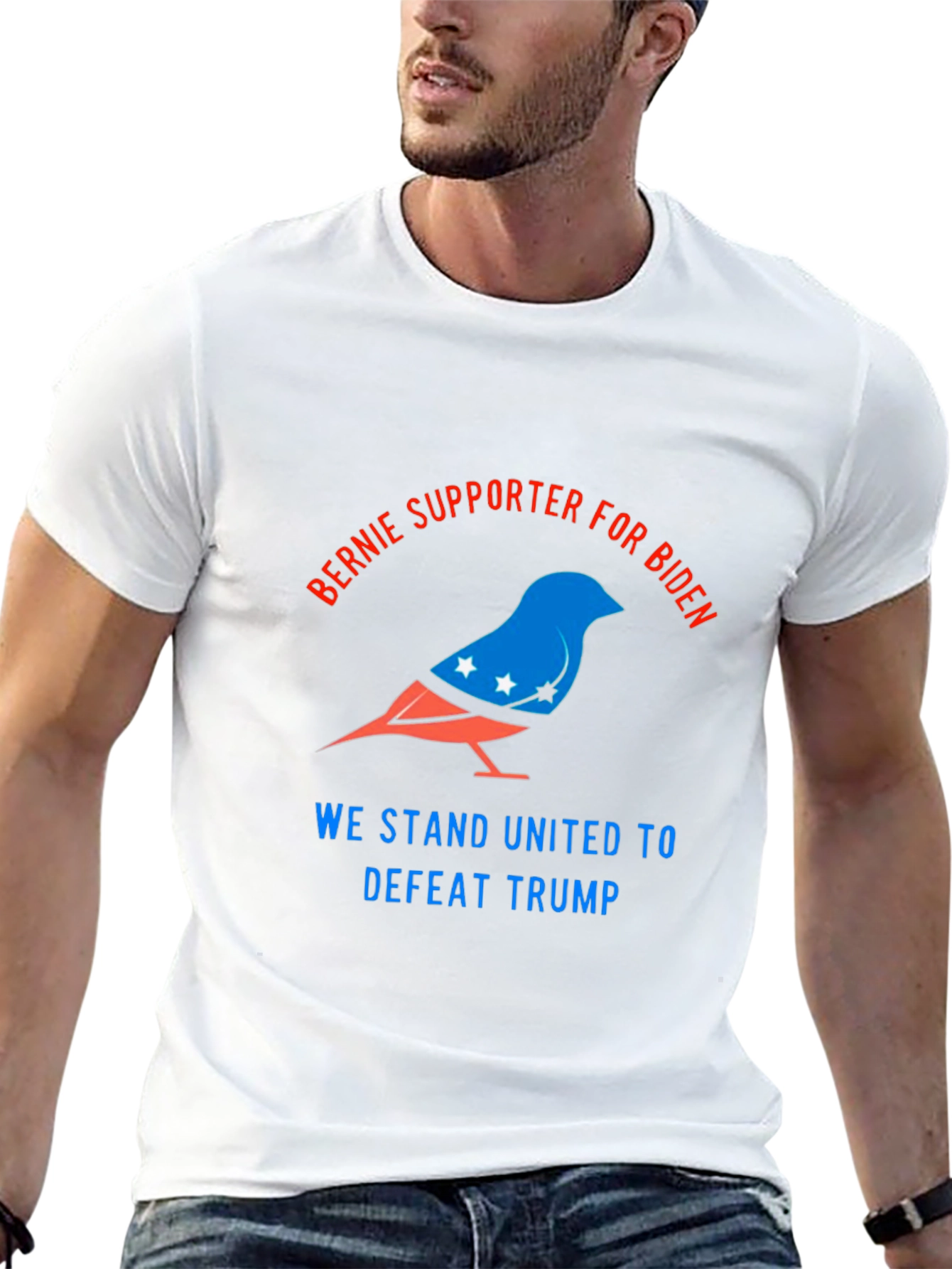 Bernie Supporter for Biden T-Shirt - Defeat Trump