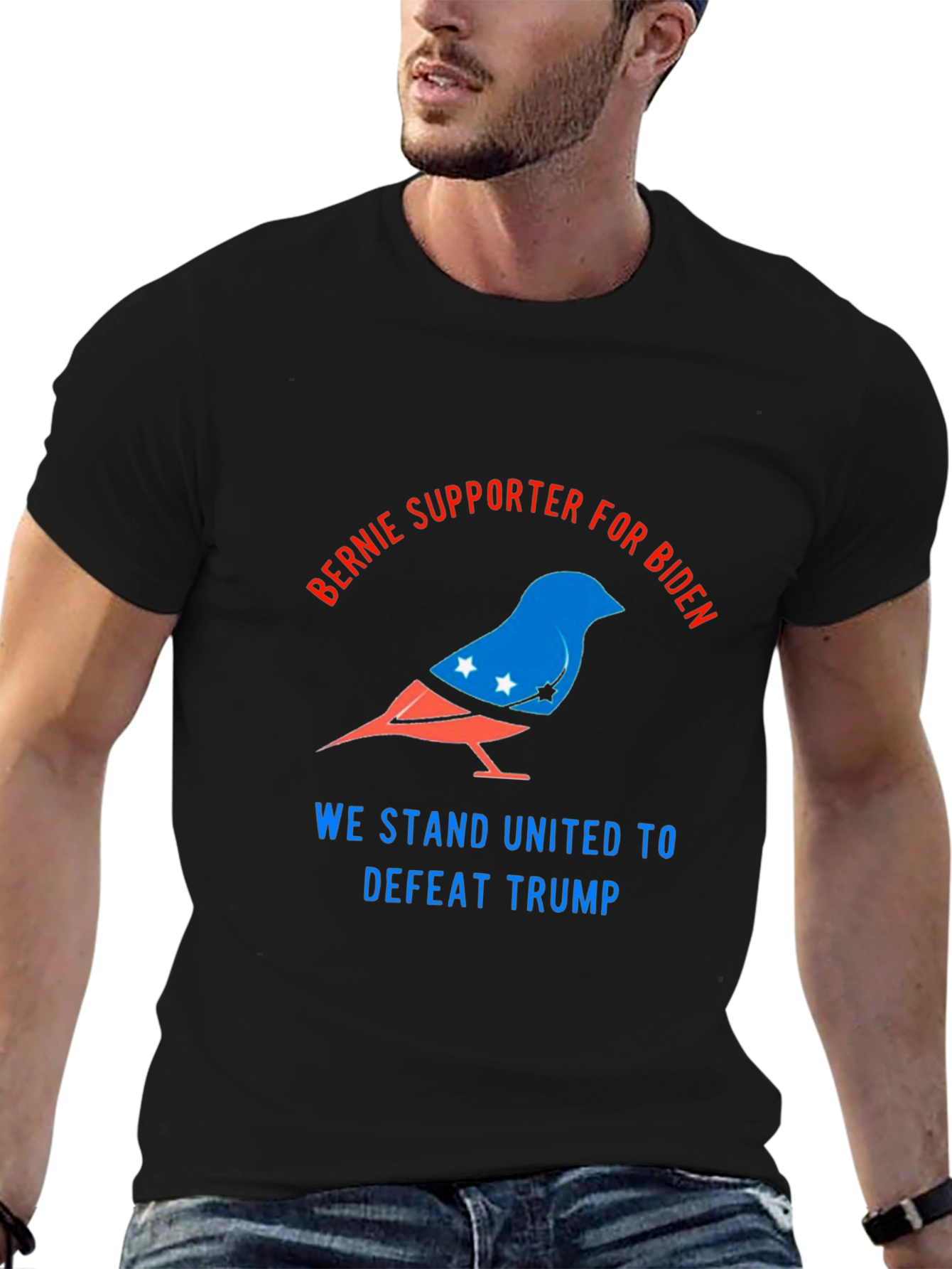 Bernie Supporter for Biden T-Shirt - Defeat Trump