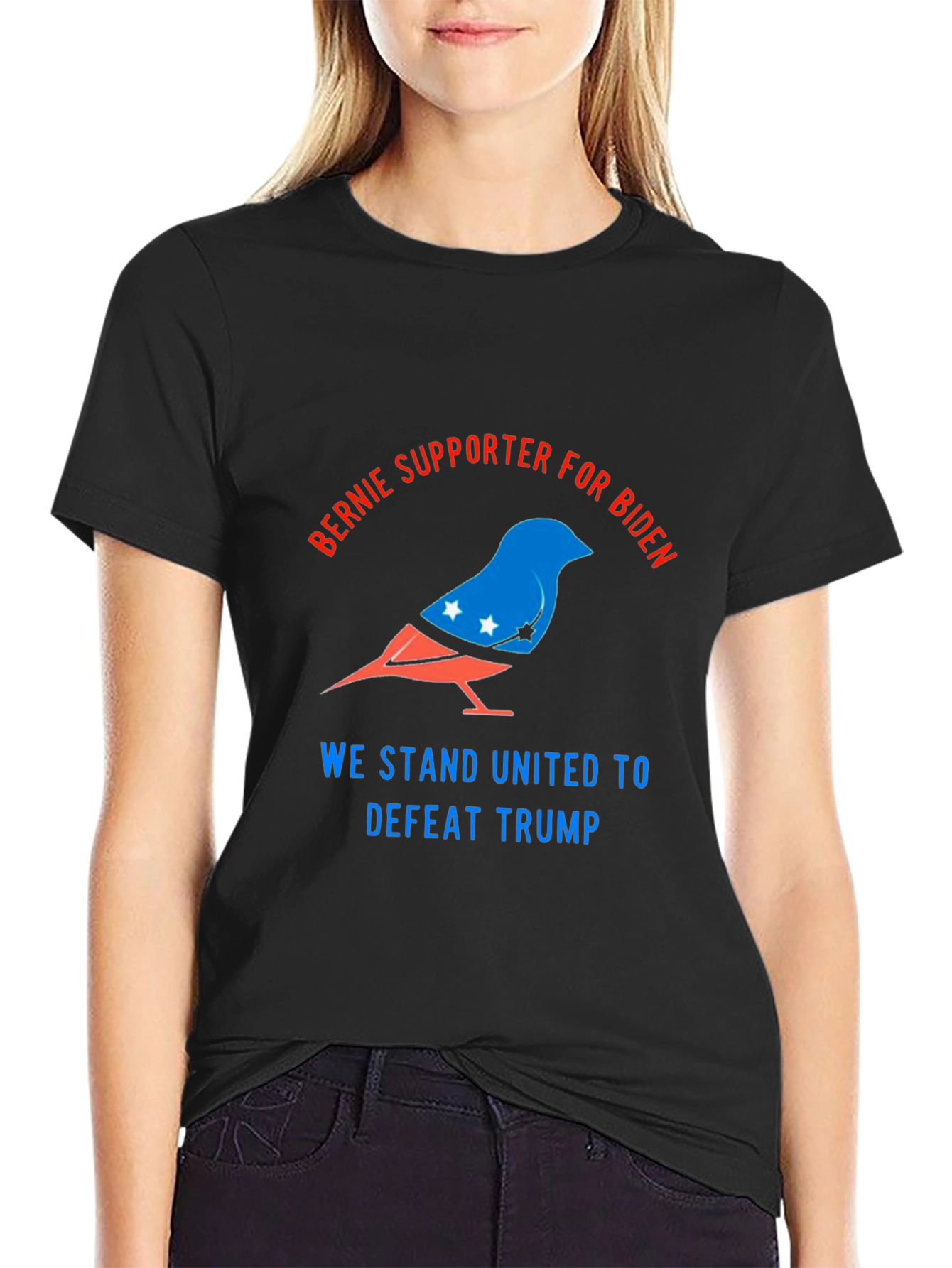 Bernie Supporter for Biden T-Shirt - Defeat Trump