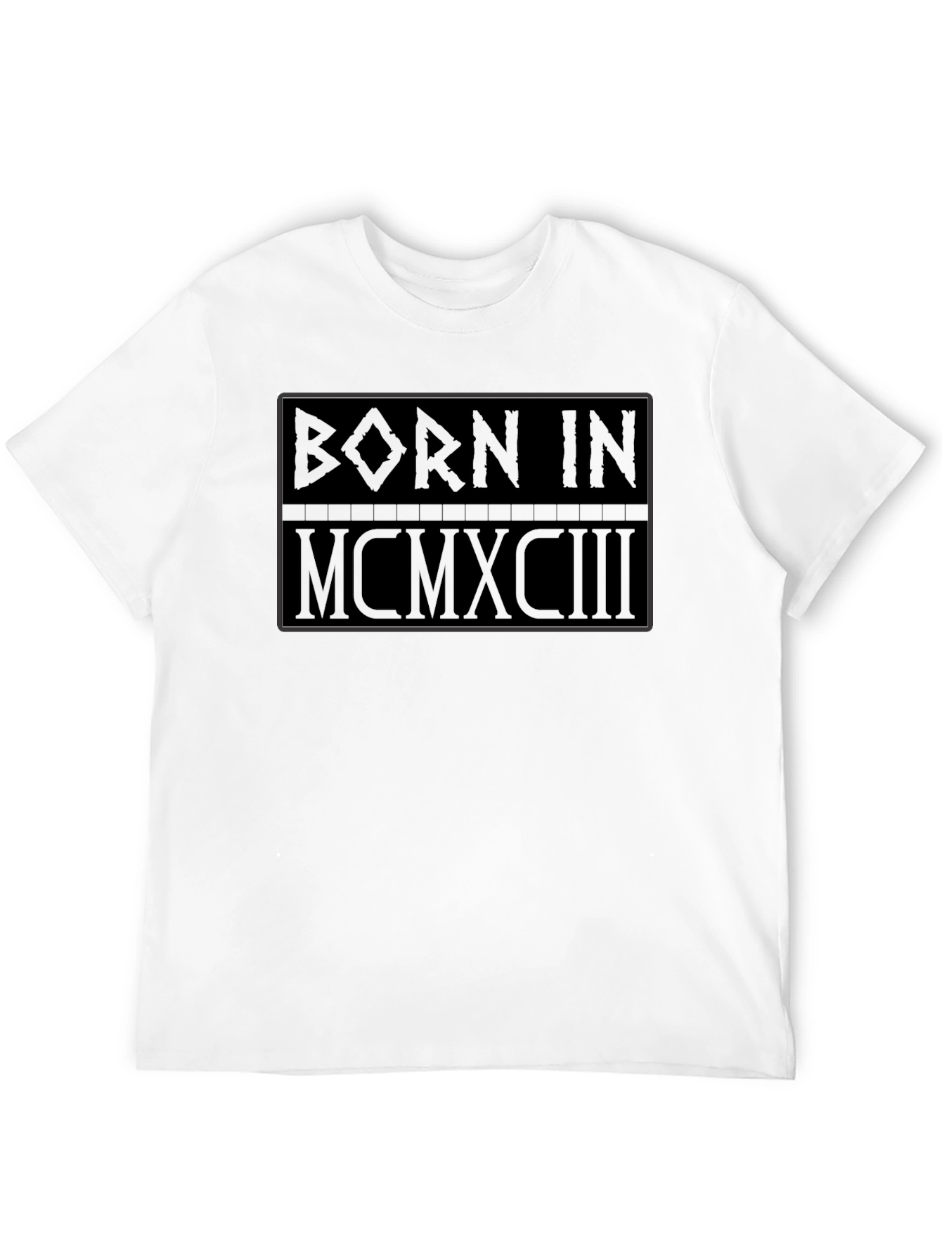 Born in 1993 Black Graphic T-Shirt