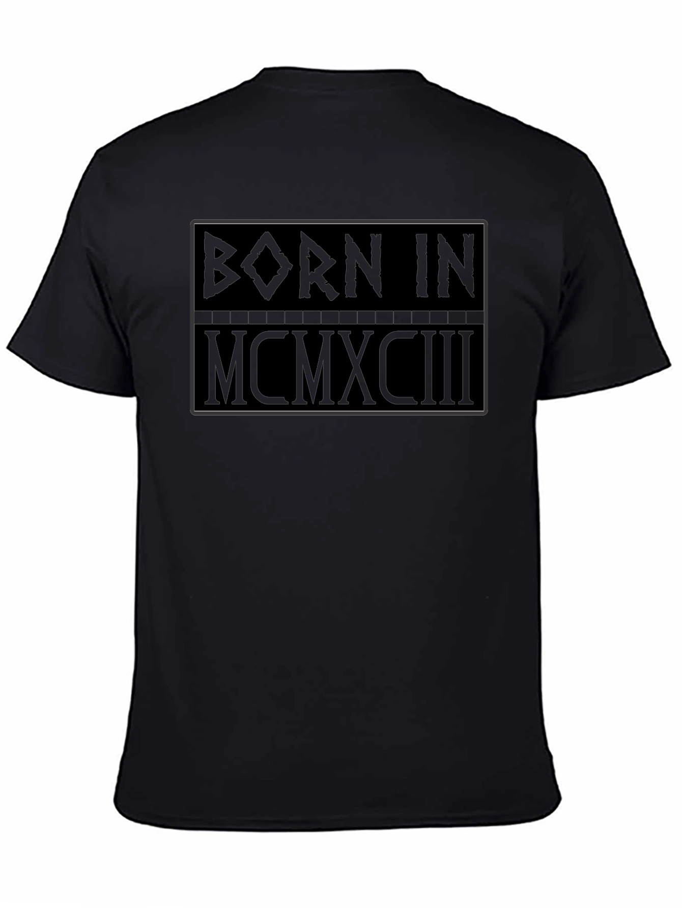 Born in 1993 Black Graphic T-Shirt