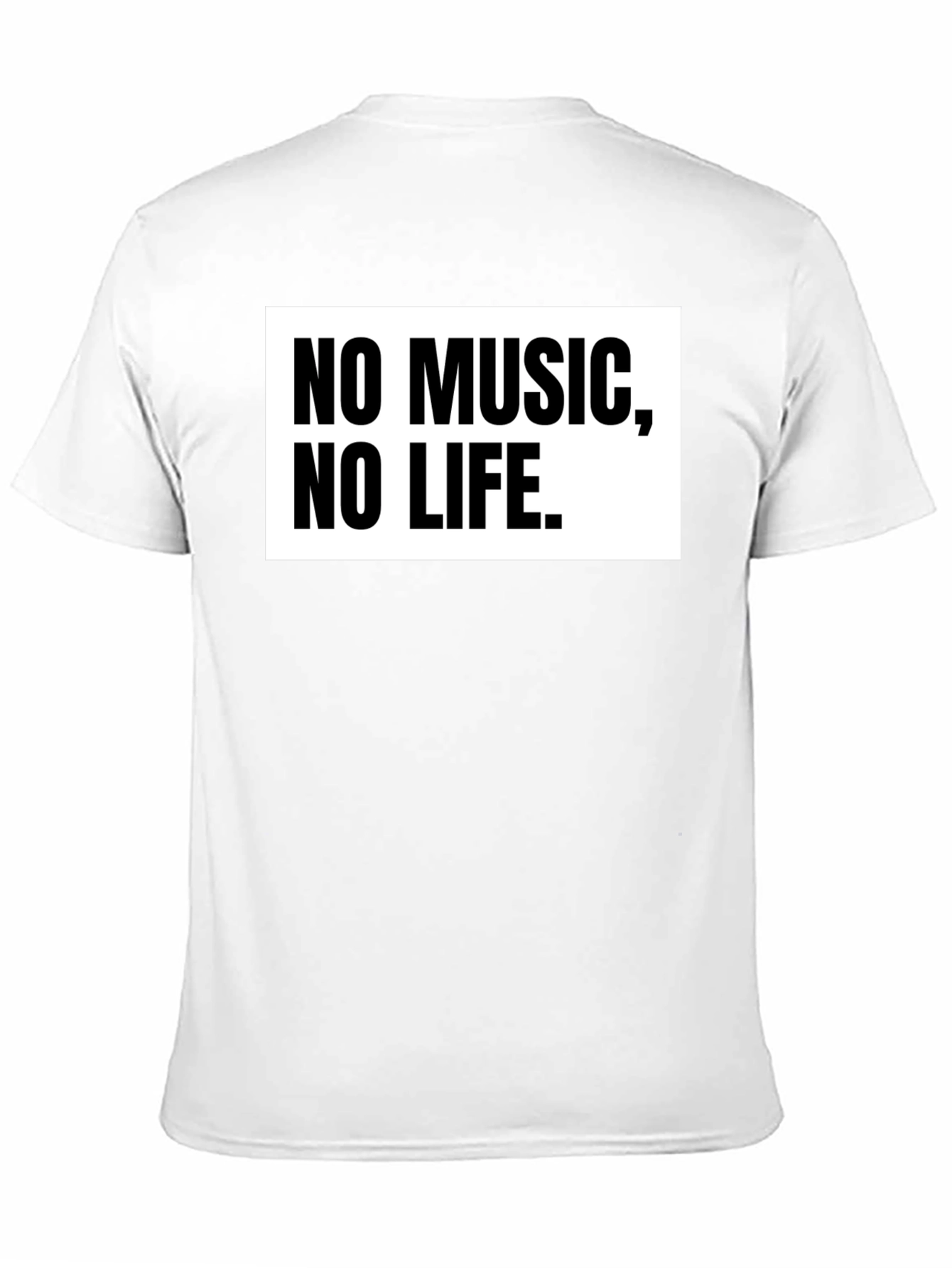 No Music No Life Black T-Shirt