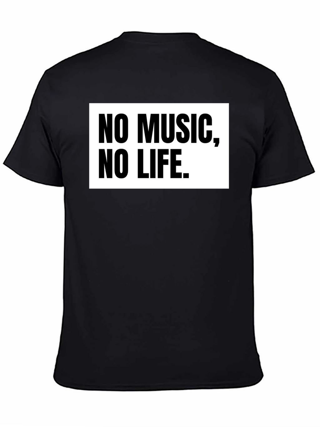 No Music No Life Black T-Shirt