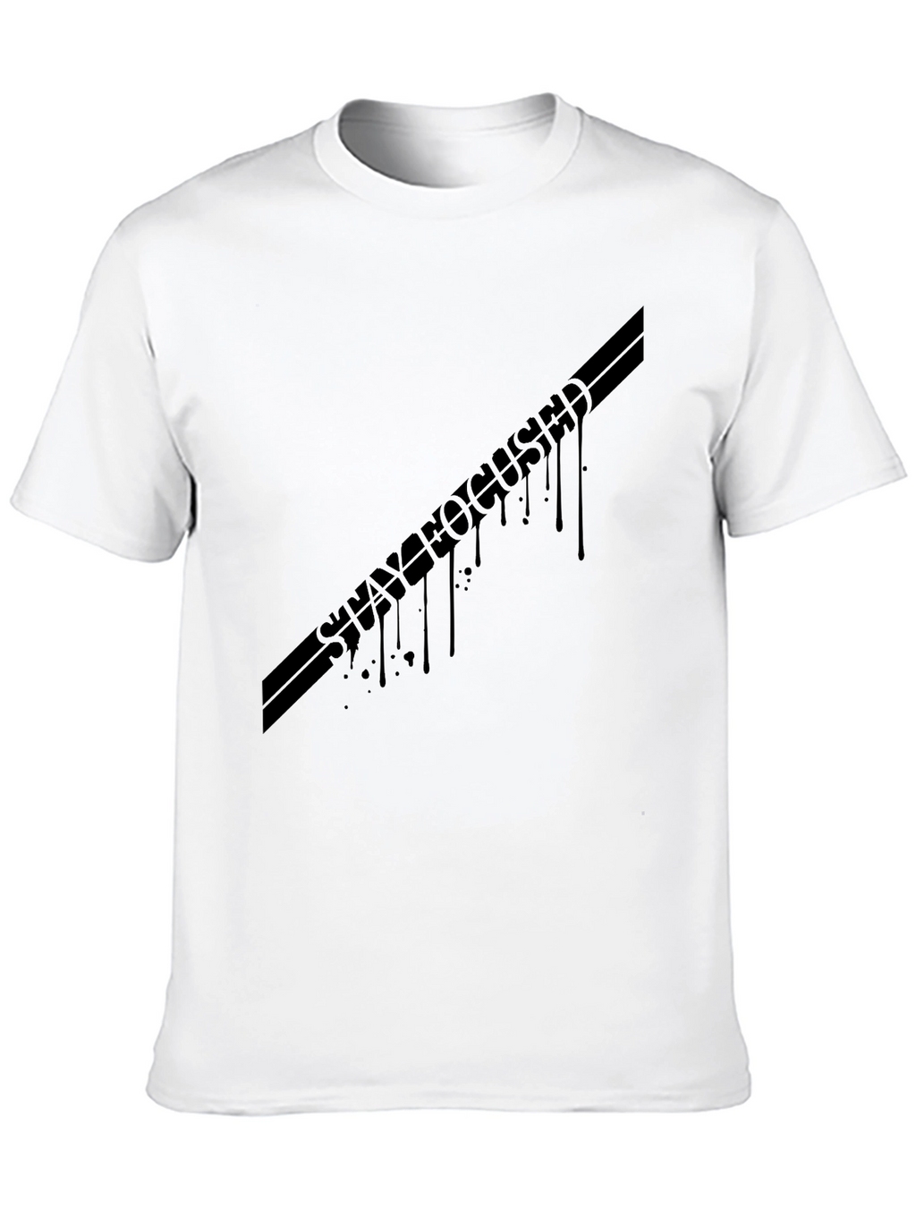 Stay Focused Black Graphic T-Shirt