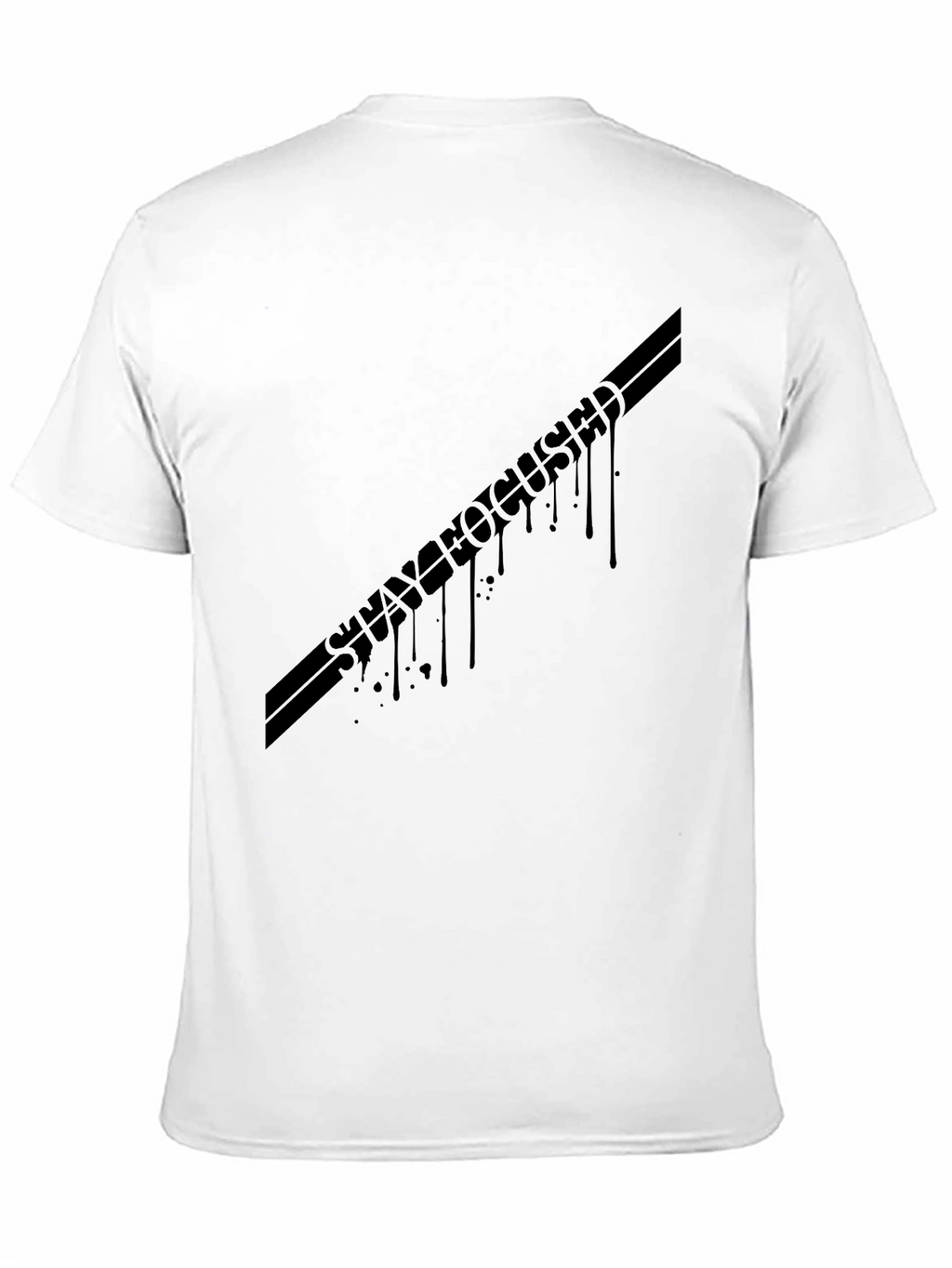 Stay Focused Black Graphic T-Shirt