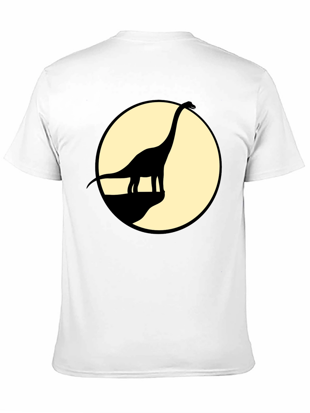 Dino Silhouette Tee - Black Cotton Graphic T-Shirt