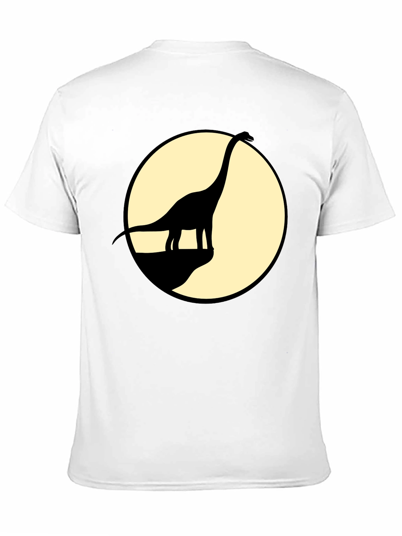 Dino Silhouette Tee - Black Cotton Graphic T-Shirt