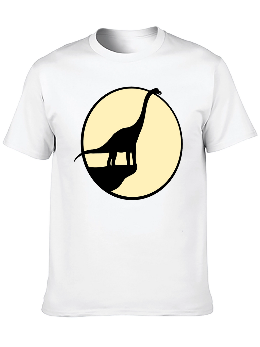 Dino Silhouette Tee - Black Cotton Graphic T-Shirt