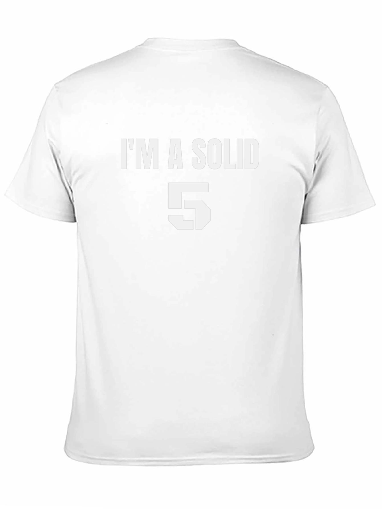 Im a Solid 5 Graphic Tee - Black Cotton T-Shirt