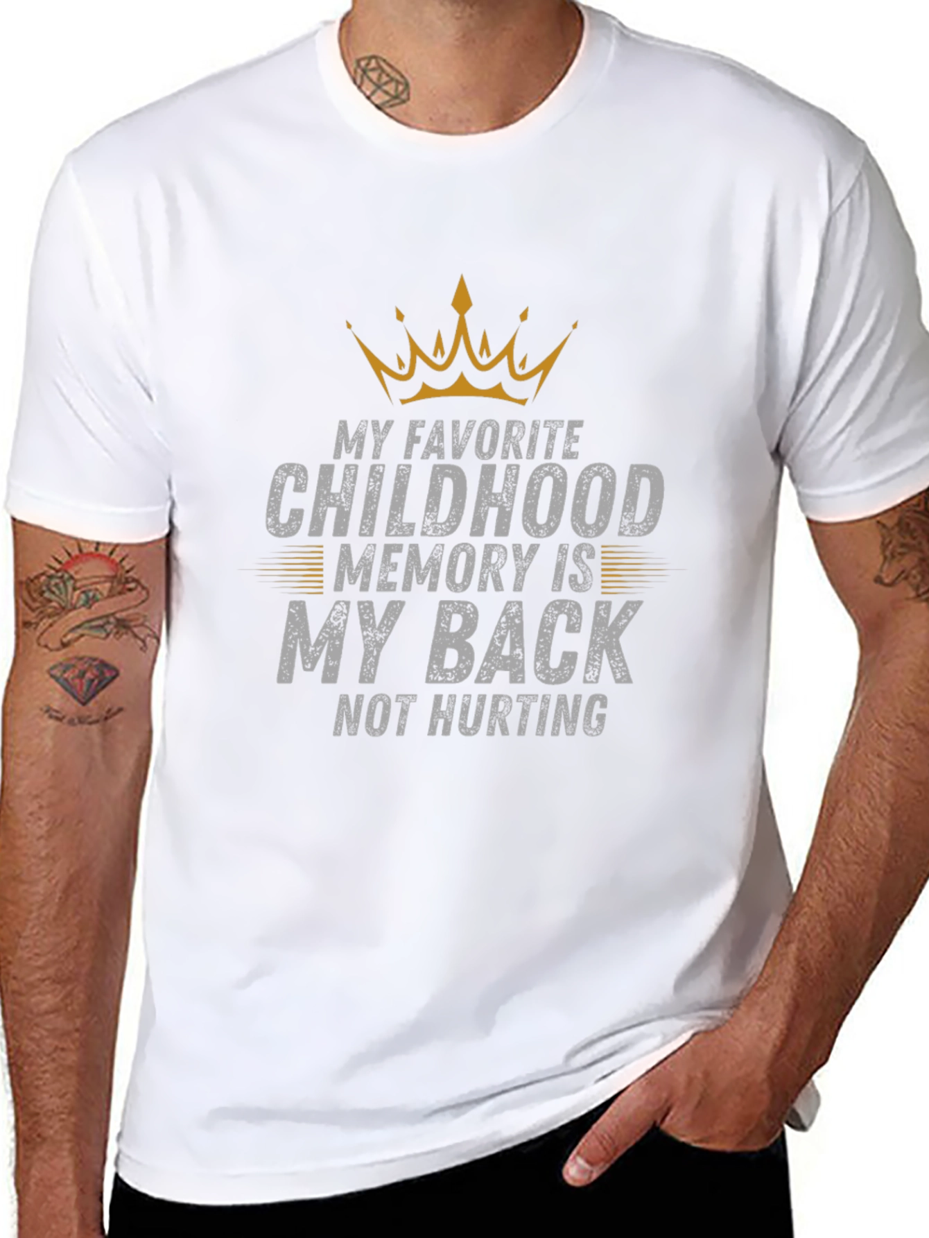 Funny Back Pain T-Shirt - Childhood Memory