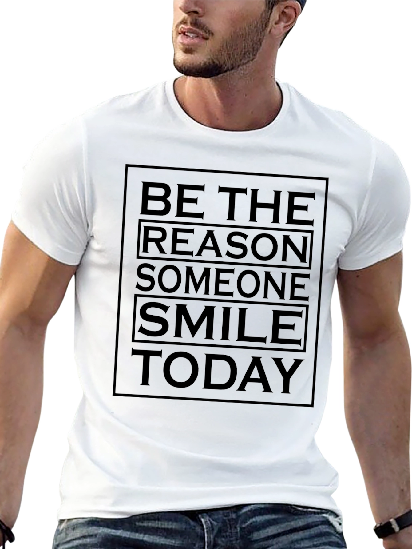 Be The Reason Smile Today Black Graphic Tee