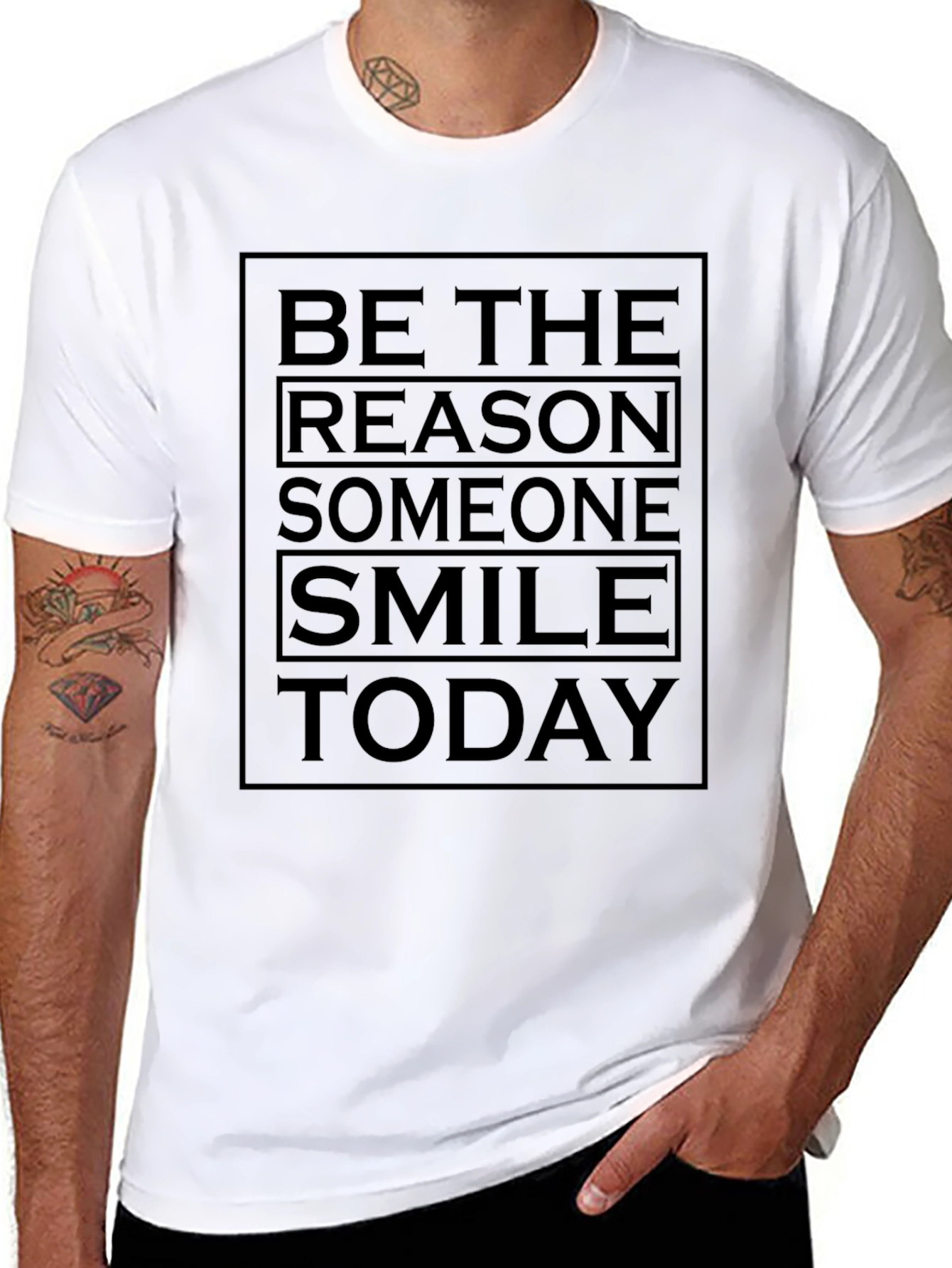 Be The Reason Smile Today Black Graphic Tee