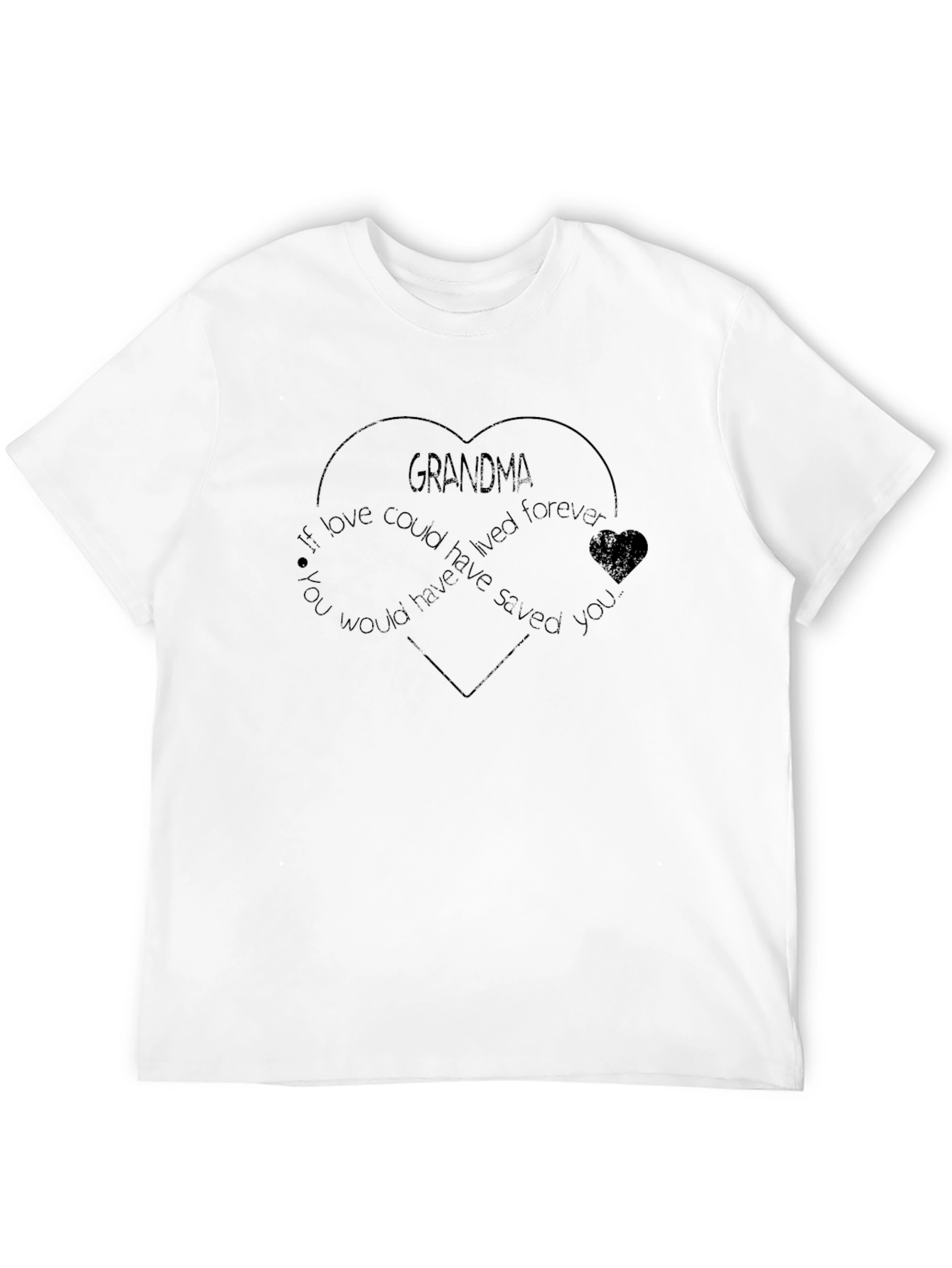 Grandma Love Heart T-Shirt - Forever In Our Hearts Memorial Tee