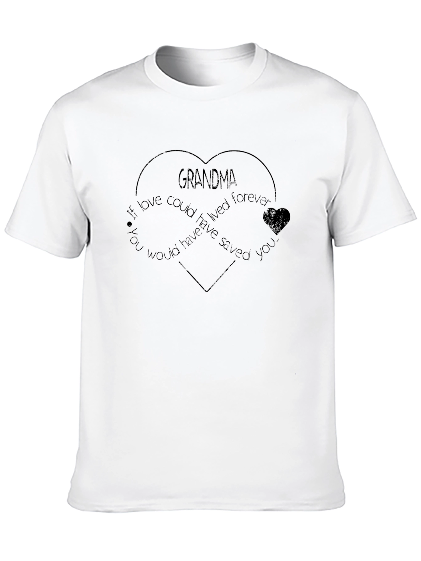 Grandma Love Heart T-Shirt - Forever In Our Hearts Memorial Tee