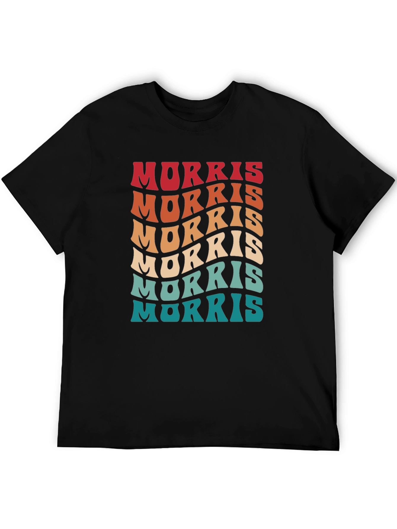 Retro Morris Wavy Text T-Shirt - Cool Graphic Tee
